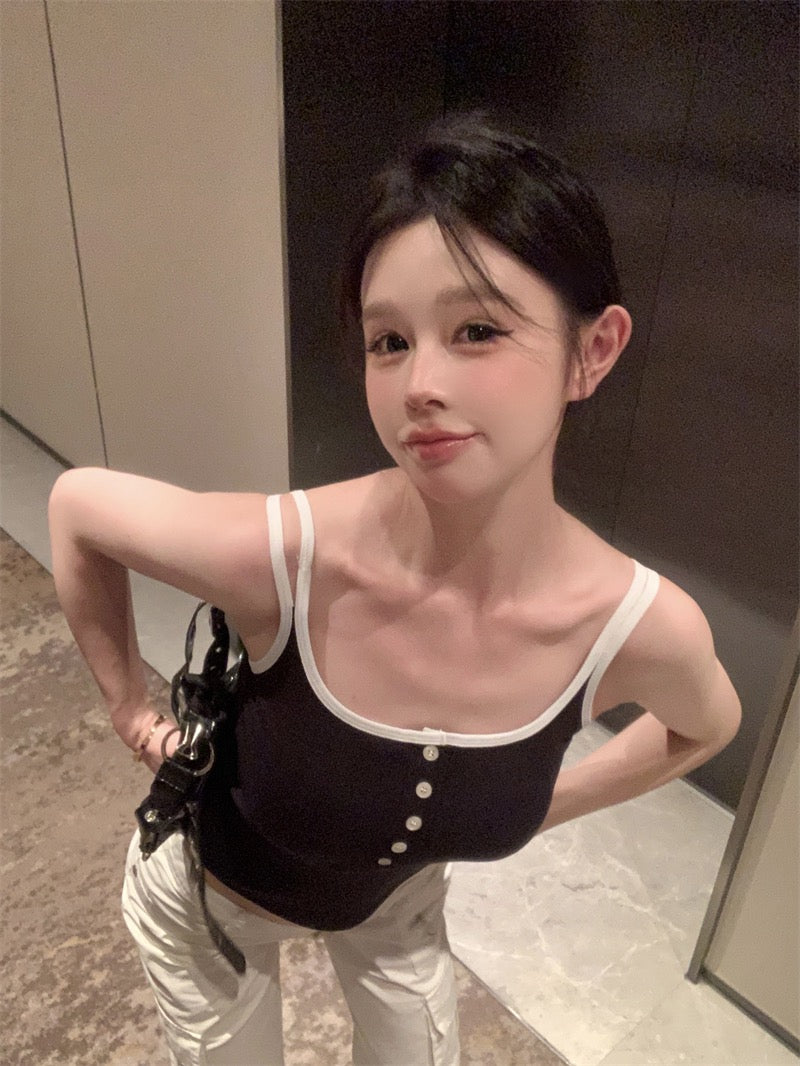 心愿清单 修身百搭双肩带背心上衣 Wishlist Slim Fit Versatile Double-Strap Tank Top