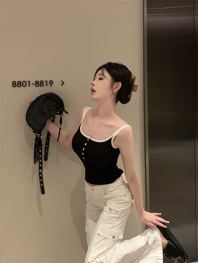 心愿清单 修身百搭双肩带背心上衣 Wishlist Slim Fit Versatile Double-Strap Tank Top