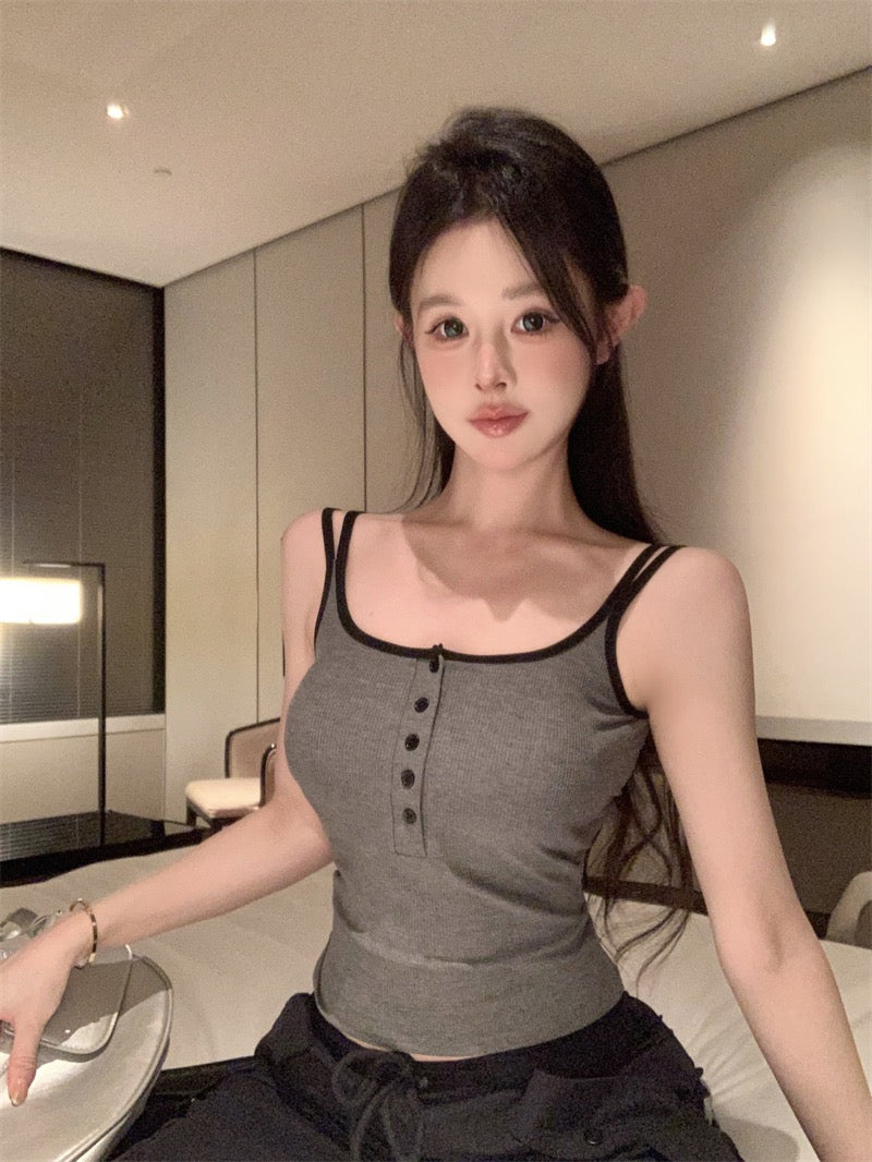 心愿清单 修身百搭双肩带背心上衣 Wishlist Slim Fit Versatile Double-Strap Tank Top