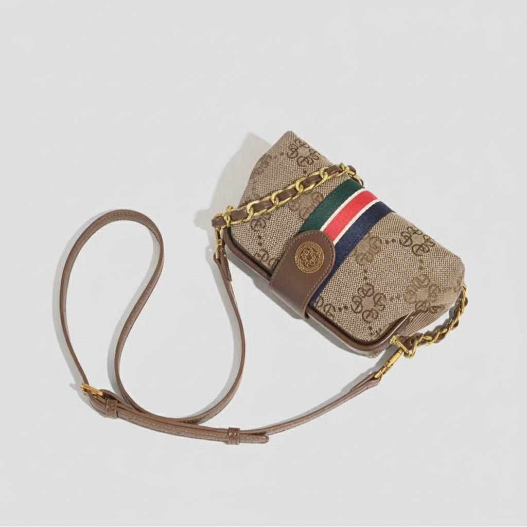 Heritage Grace Timeless Chain Shoulder Bag - Black