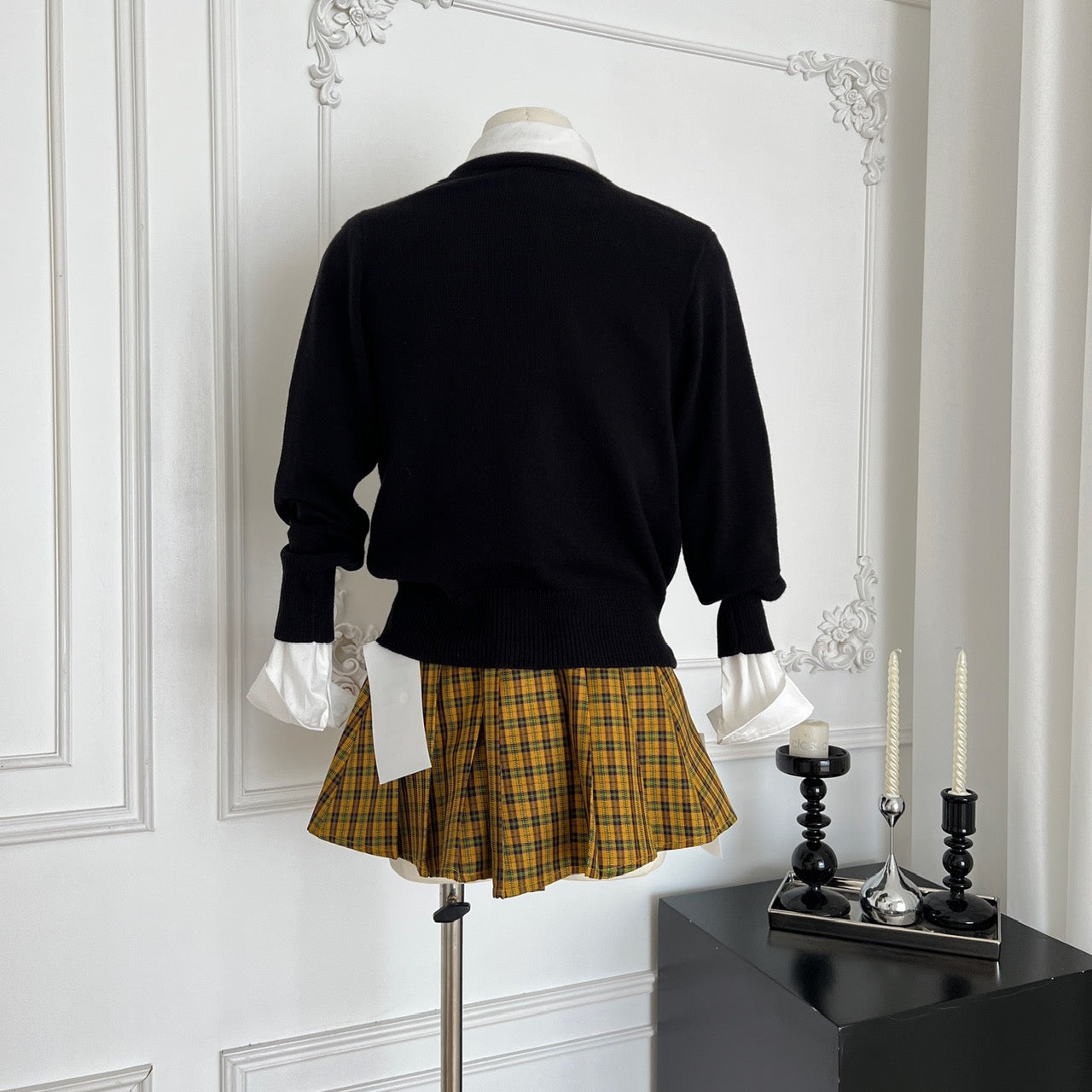 东京女大 JK学院风开衫衬衫半裙套装 Tokyo Women’s University JK Academy-Style Cardigan, Shirt, and Skirt Set