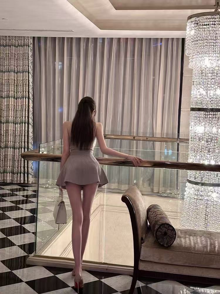 贵族少女 抹胸排扣性感连衣裙 Aristocratic Girl Strapless Button-Up Sexy Dress