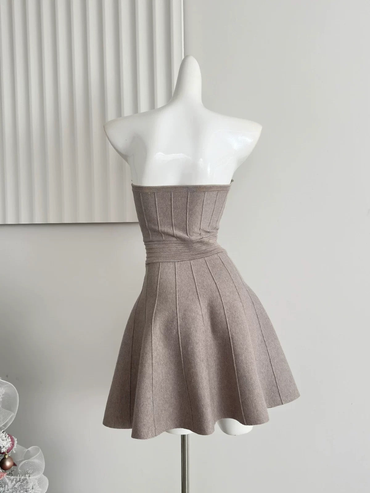 贵族少女 抹胸排扣性感连衣裙 Aristocratic Girl Strapless Button-Up Sexy Dress