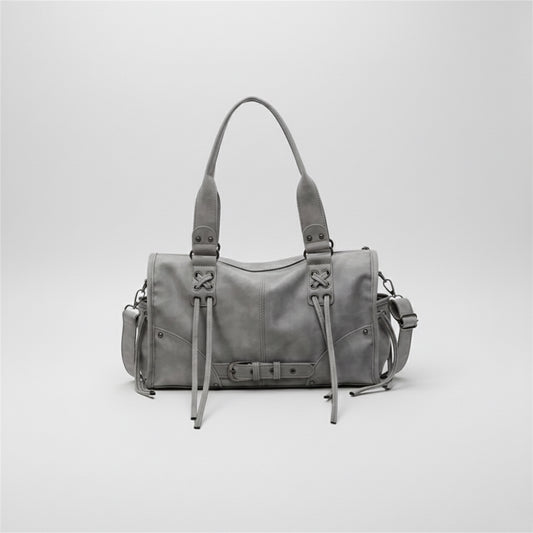 Victoria Studded Multi-Strap Shoulder Bag - Black