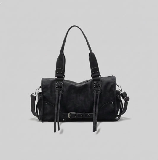 Victoria Studded Multi-Strap Shoulder Bag - Silver