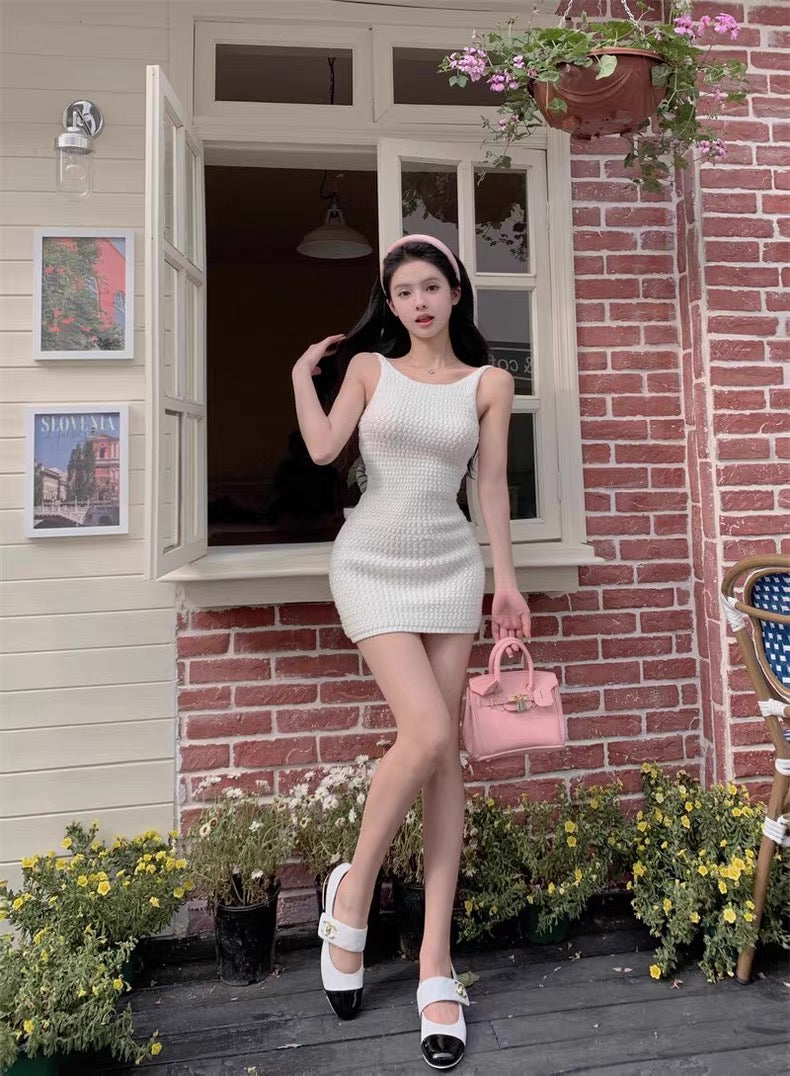 巴厘岛恋人 性感露背白色连衣裙 Bali Lover Sexy Backless White Dress