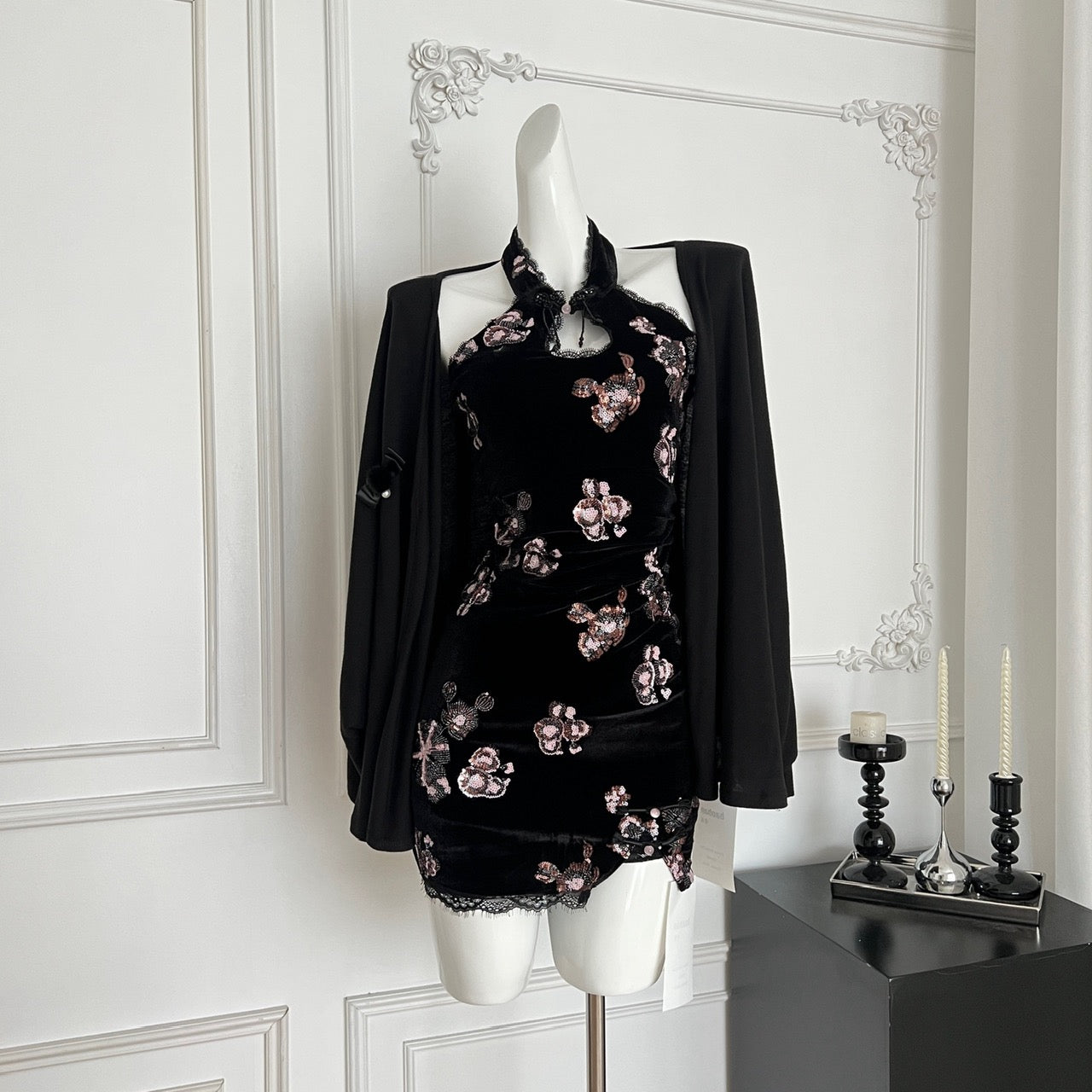 军阀太太 新中式旗袍连衣裙➕开衫 Warlord’s Lady – New Chinese Style Qipao Dress with Cardigan