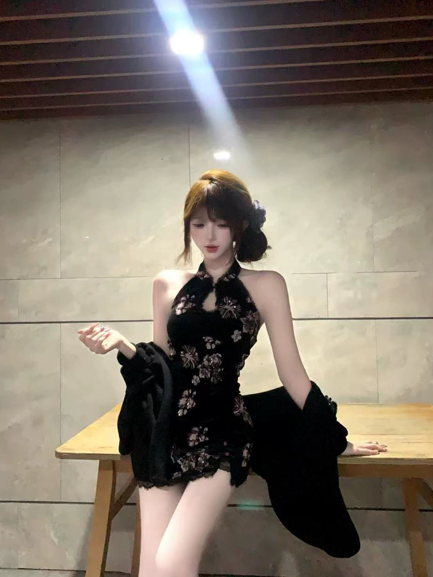 军阀太太 新中式旗袍连衣裙➕开衫 Warlord’s Lady – New Chinese Style Qipao Dress with Cardigan