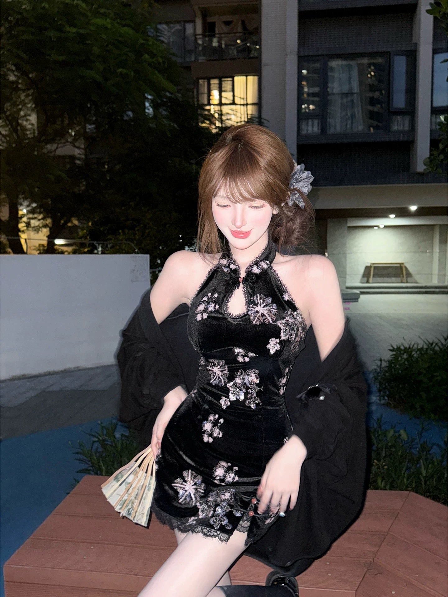 军阀太太 新中式旗袍连衣裙➕开衫 Warlord’s Lady – New Chinese Style Qipao Dress with Cardigan