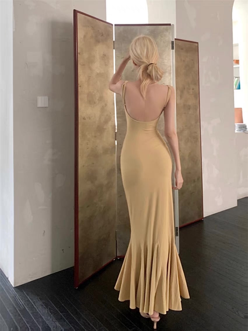 步步生莲 纯欲风修身性感连衣裙 Elegant Seductive Slim-Fit Dress with Pure Desire Aesthetic
