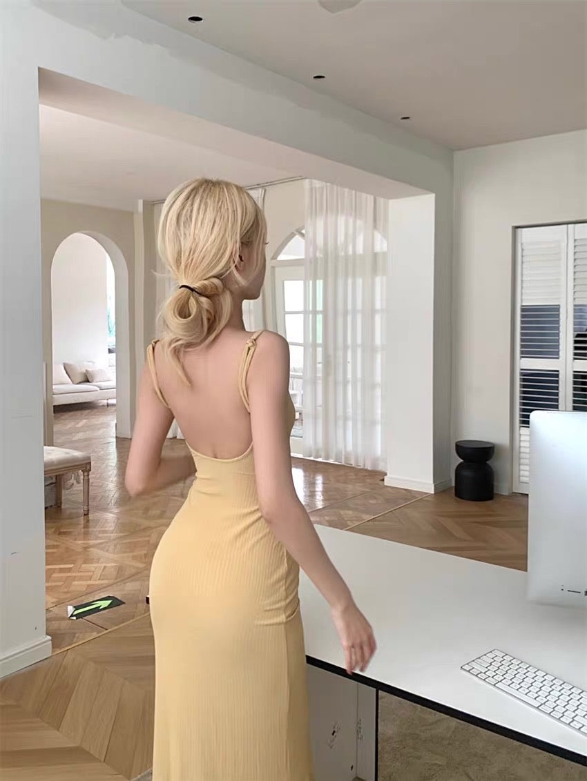 步步生莲 纯欲风修身性感连衣裙 Elegant Seductive Slim-Fit Dress with Pure Desire Aesthetic