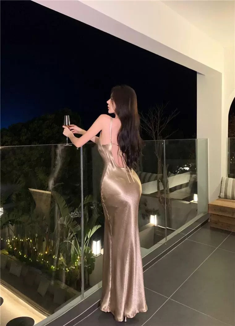 纸醉金迷 气质名媛露背小礼裙 Glamorous Socialite Backless Cocktail Dress