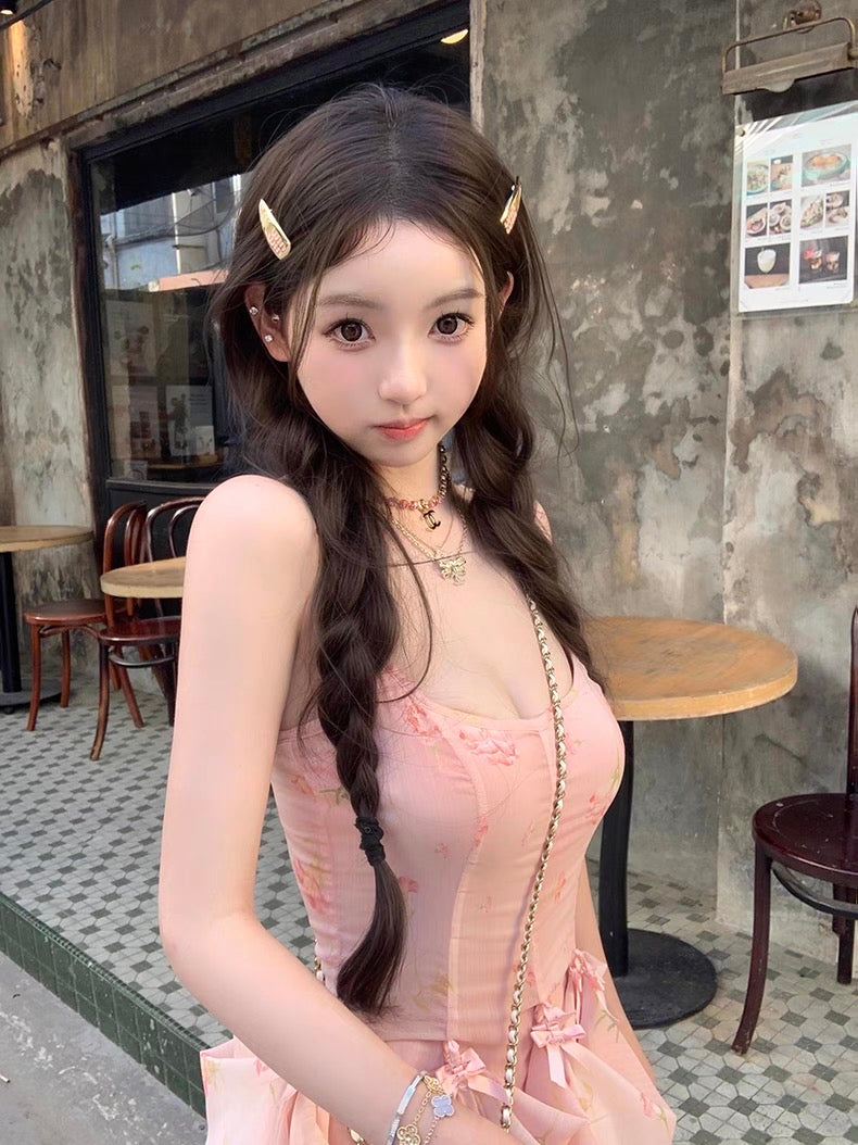 自由浪漫 折叠穿法花瓣连衣裙 Free-Spirited Romantic Petal Dress with Foldable Styling