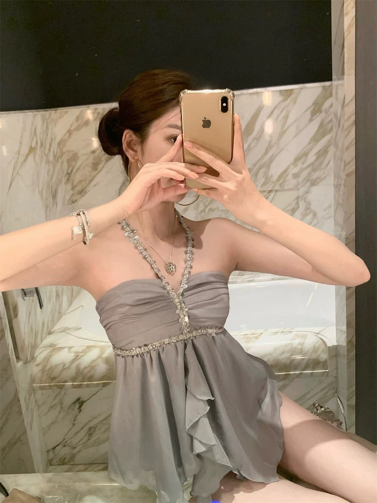 银河痕迹 手工钉钻绝美上衣 Galaxy Traces – Stunning Hand-Embellished Rhinestone Top