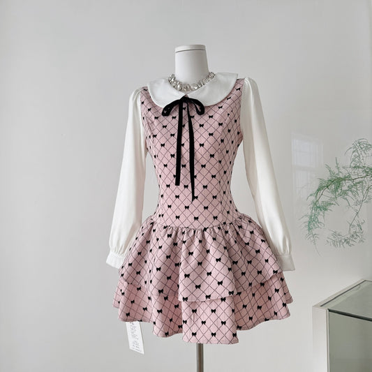 芭蕾少女的礼物 The Ballerina's Gift Miu-Inspired Sweet Pink Layered Cake Dress