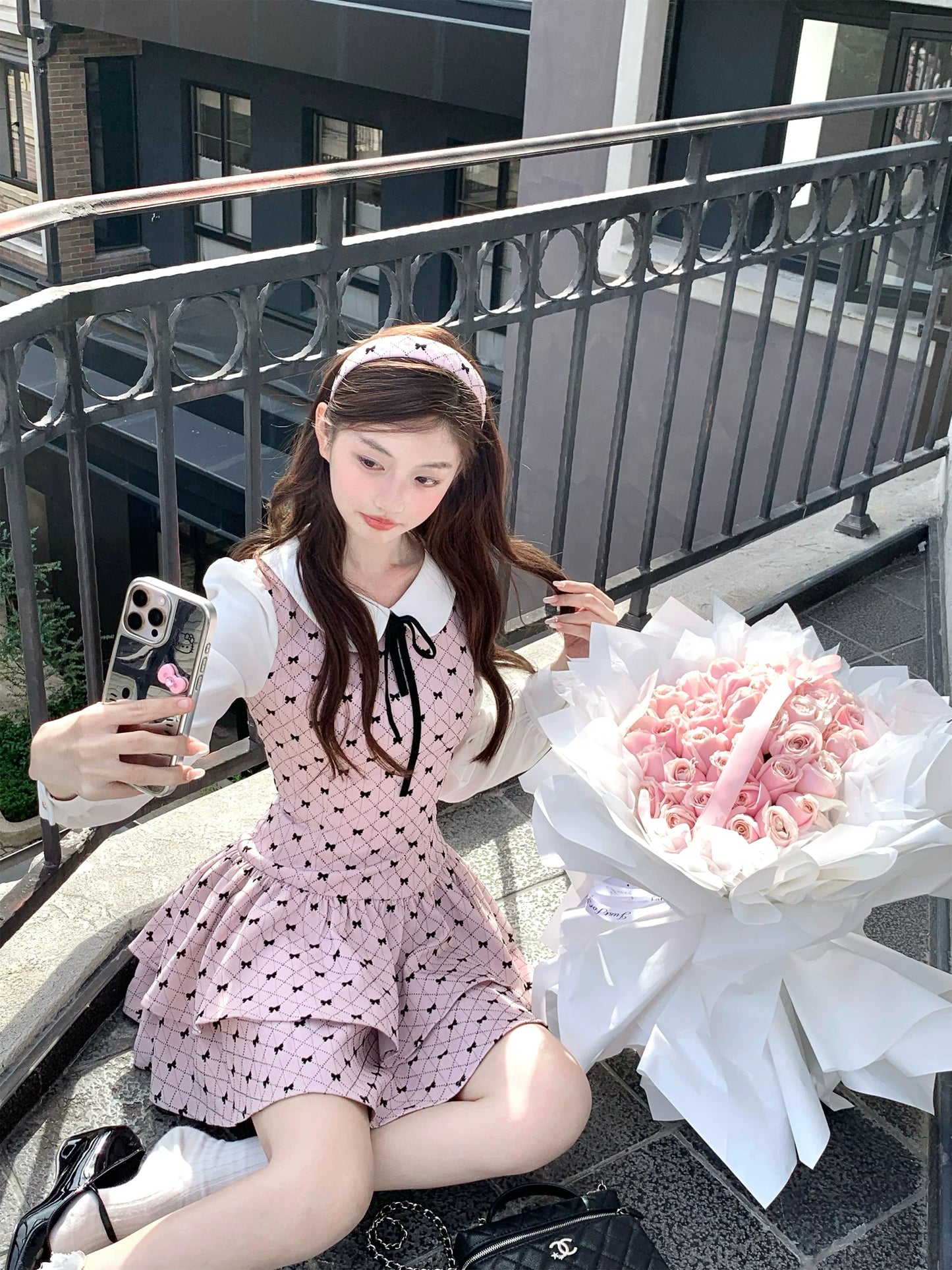 芭蕾少女的礼物 The Ballerina's Gift Miu-Inspired Sweet Pink Layered Cake Dress