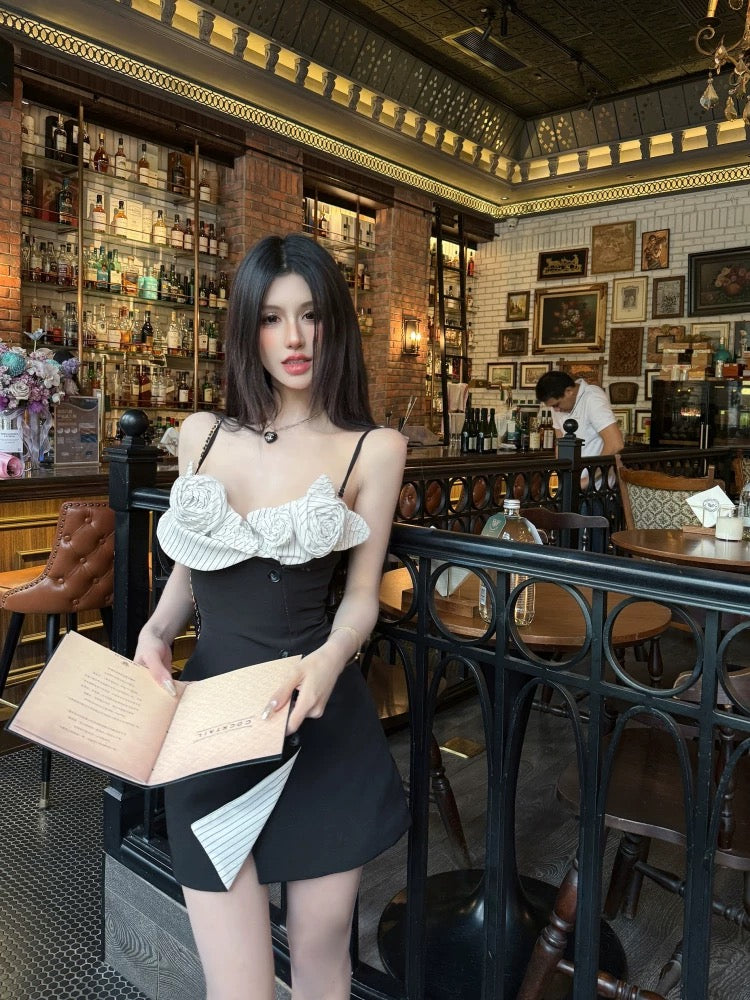 玫瑰热浪 法式高级感衬衫包臀连衣裙 Rose Heatwave French-Style Elegant Shirt Bodycon Dress