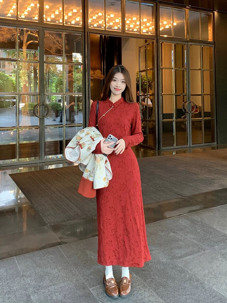锦绣年华 大红色矜贵外套新中式套装 Splendid Years Elegant Red New Chinese-Style Suit