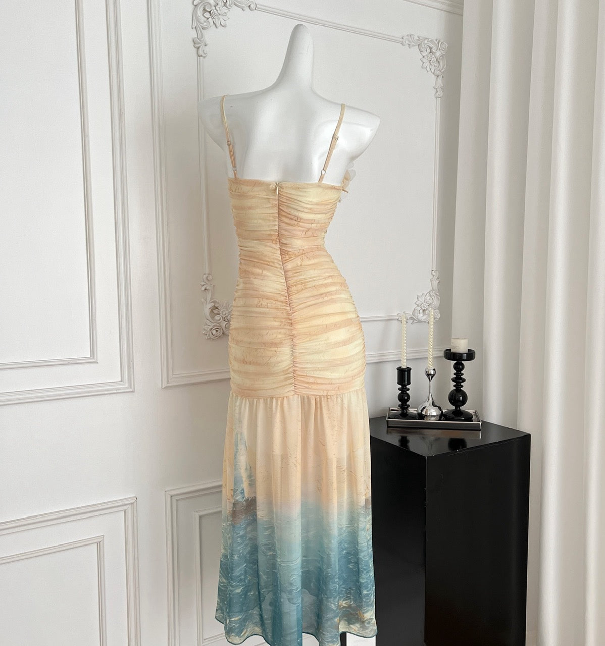 弥山花语 渐变立体化弹力连衣裙 Mishan Floral Whisper Gradient 3D Stretch Dress