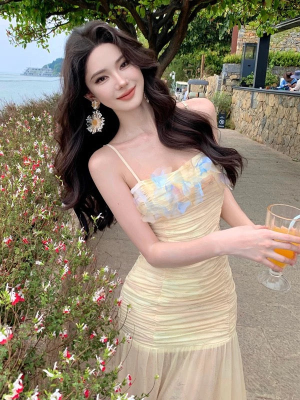 弥山花语 渐变立体化弹力连衣裙 Mishan Floral Whisper Gradient 3D Stretch Dress