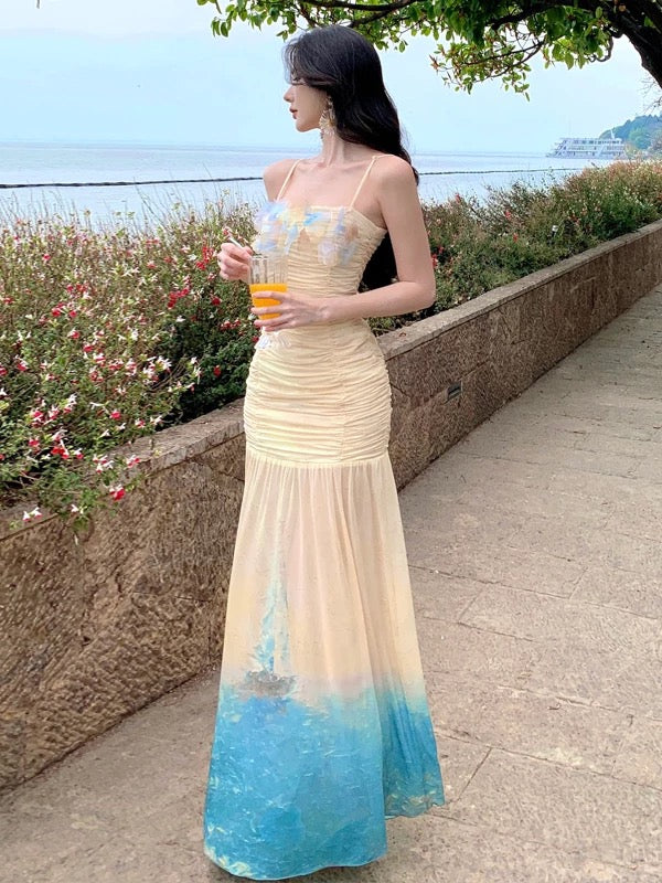 弥山花语 渐变立体化弹力连衣裙 Mishan Floral Whisper Gradient 3D Stretch Dress