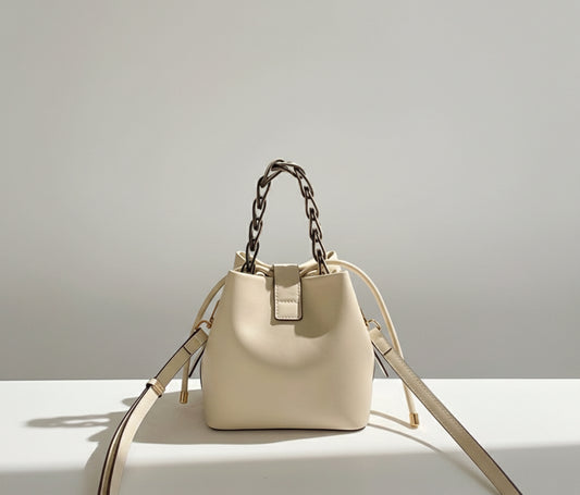 玲珑格致 中国风刺绣水桶包 Enchanting Grids Chinese Chic Geometric Embroidered Bucket Bag