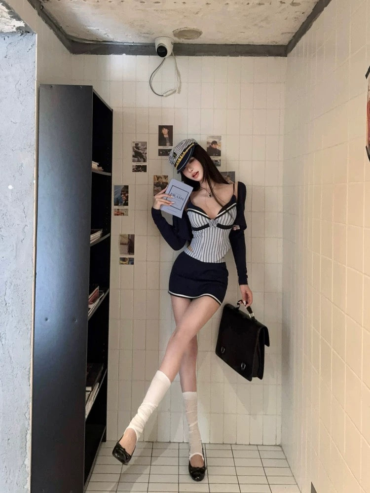 辣女时代 学院风辣妹纯欲吊带套装 Hot Girl Era Preppy Coquette Cami Set