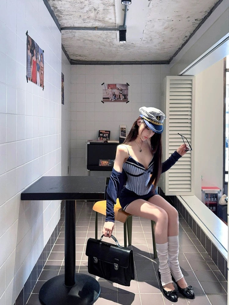 辣女时代 学院风辣妹纯欲吊带套装 Hot Girl Era Preppy Coquette Cami Set