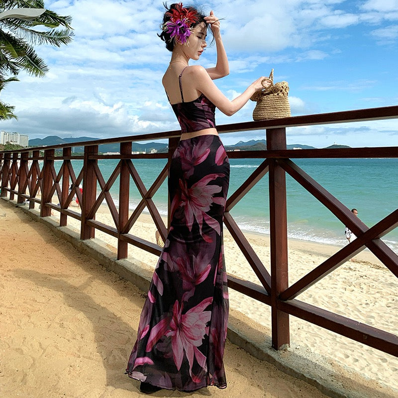 辣味苏打 性感吊带半裙套装Tropical Vibe Two-Piece Set