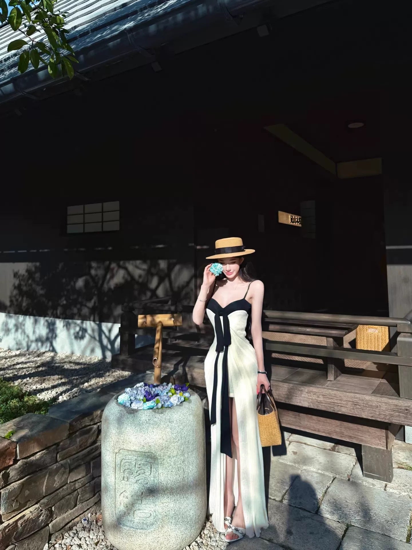 日和风铃 法式早春吊带修身连衣裙 Hiyori Wind Chime French Early Spring Slim-Fit Cami Dress