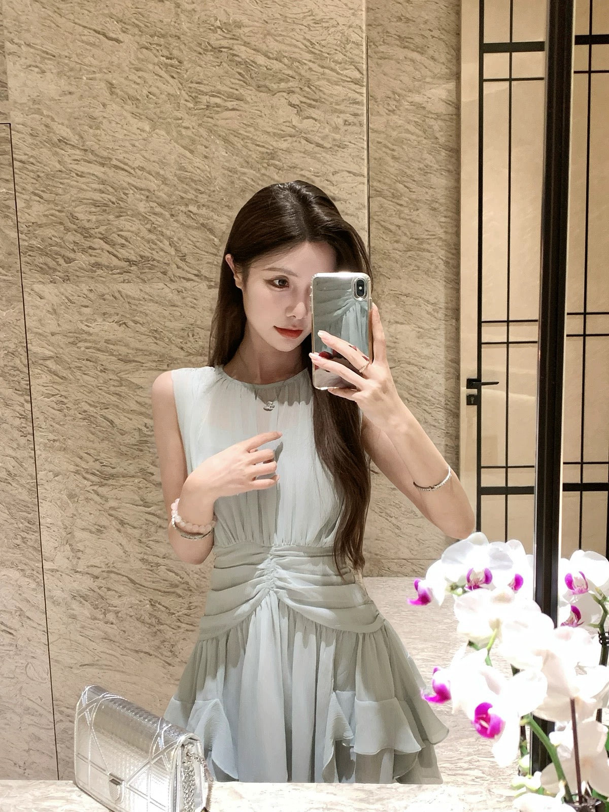 调感岛屿 气质雪纺连衣裙 Mood Island Elegant Chiffon Dress
