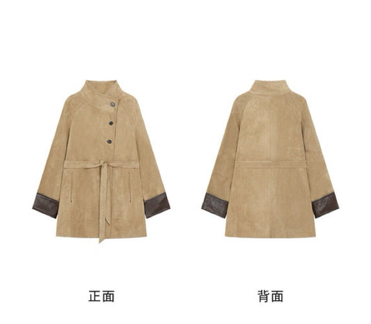 安徒生旧梦 麂皮绒风衣短裤外套 Andersen’s Old Dream Suede Trench-Style Jacket and Shorts