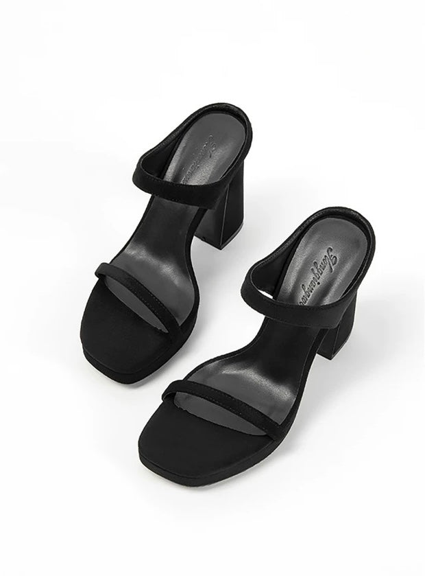 Scarlett Platform Black Heel Sandals
