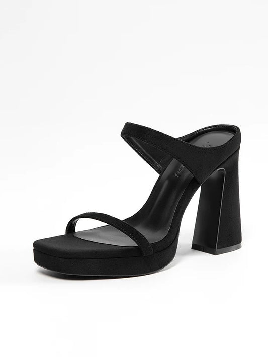 Scarlett Platform Black Heel Sandals