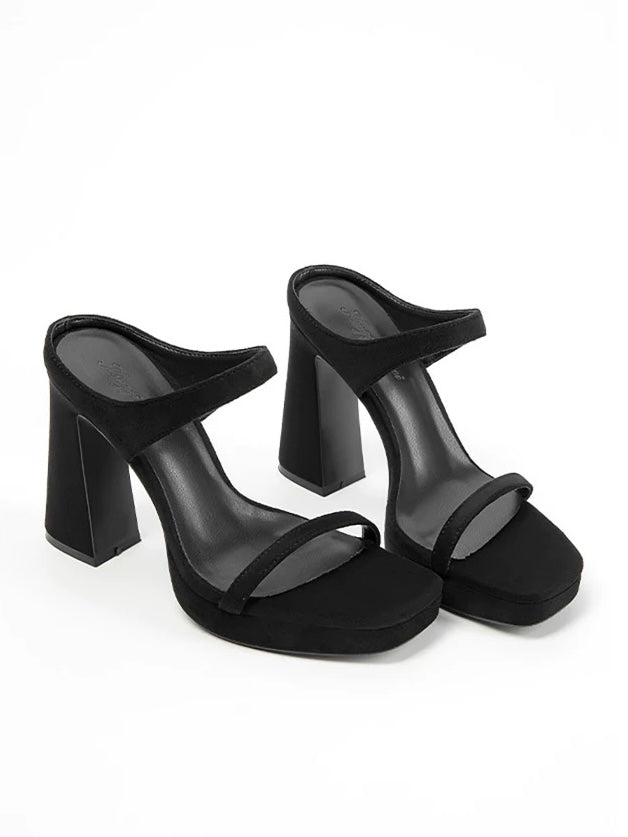 Scarlett Platform Black Heel Sandals