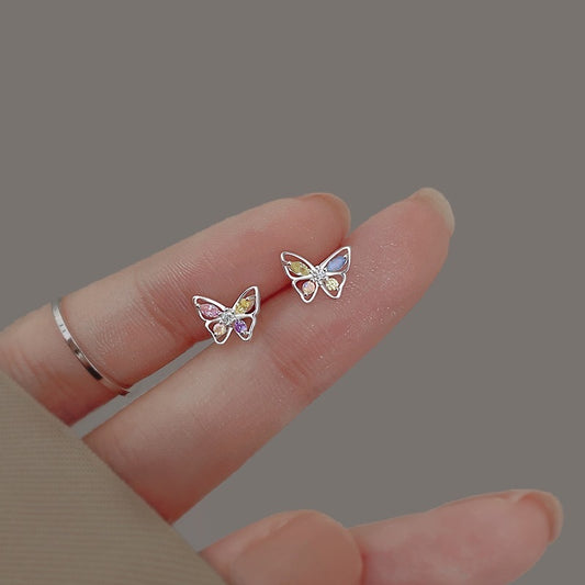 🦋纯银彩色蝴蝶耳钉🦋