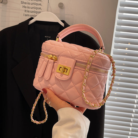 夏季百搭链条斜挎包 (粉色) Summer Stylish Sloping Bag (Pink)
