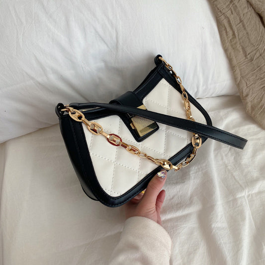 夏季洋气单肩小方包 (黑色) Summer Small Square Bag（Black）