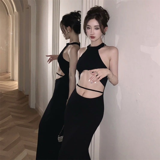 夏季性感镂空开叉长裙 Summer Sexy Hollow Slit Dress