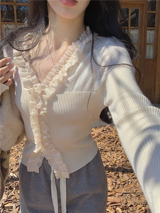 韩系甜美蕾丝上衣 Korean Style Sweety Lace Top