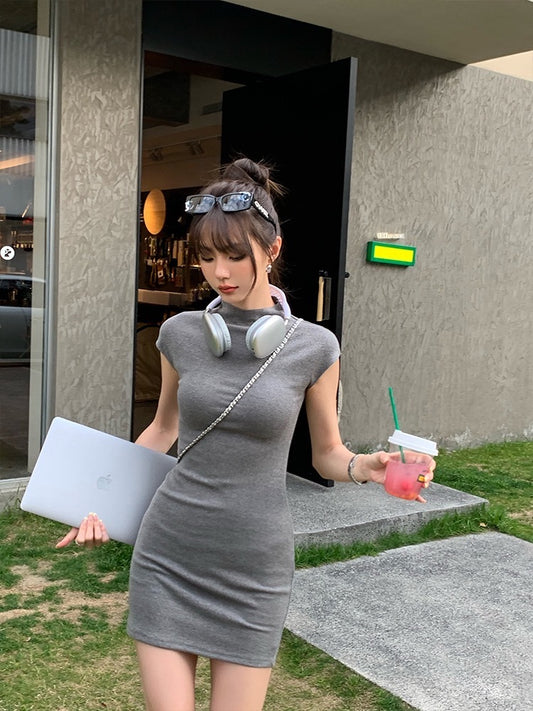 夏季纯御无袖针织连衣裙 Summer Knitted Sleeveless Dress
