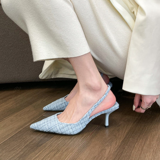 高级感小香尖头凉鞋 Chic Chanel-inspired Pointed-toe Sandals
