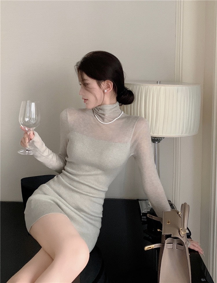 优雅的宴会 - 甜辣高领收腰包臀连衣裙 Elegant Banquet - Sweet & Spicy High-neck Bodycon Dress