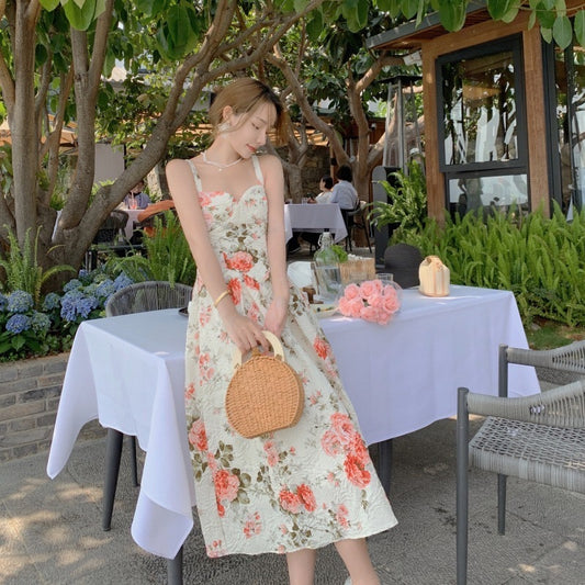 丁达尔效应 - 法式碎花雪纺吊带连衣裙 French Floral Chiffon Camisole Dress