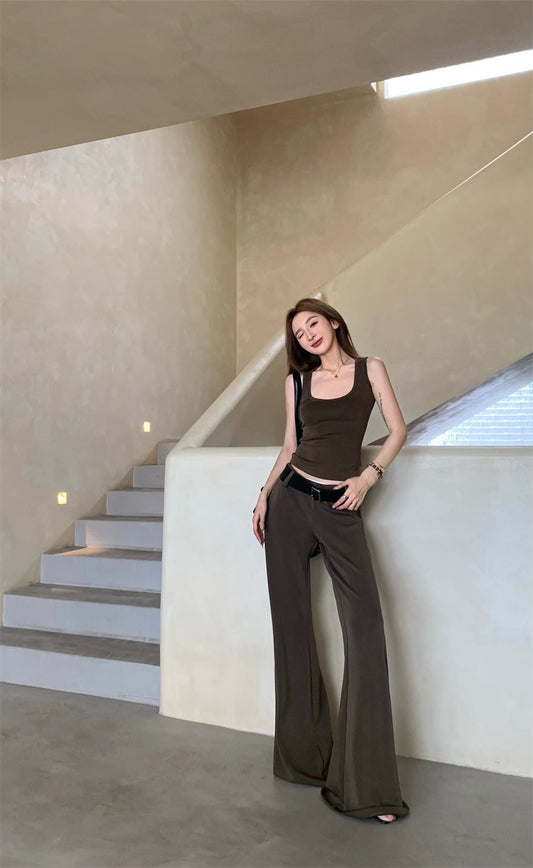 夏日魅影 - 御姐风吊带背心上衣/喇叭阔腿裤 Summer Enigma - Summer Mature Lady Style Camisole Top/Wide-Leg Pants