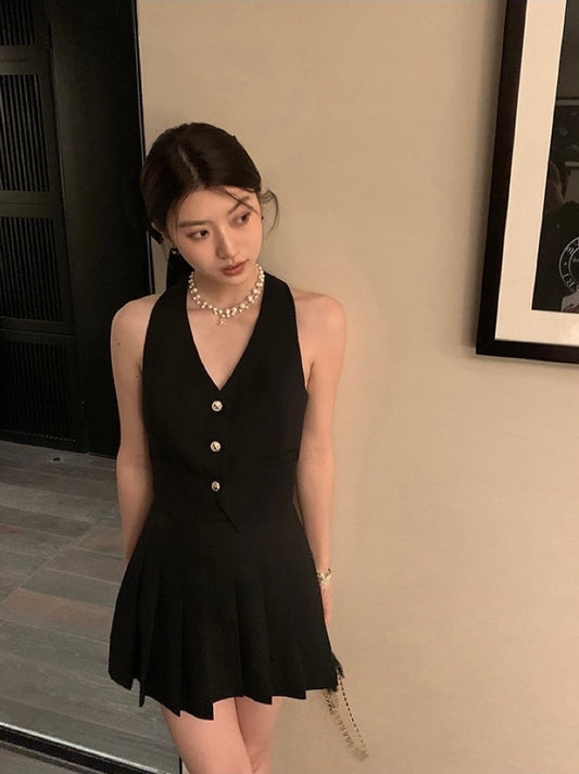 韵味花香 - 气质时尚设计感小香风马甲/百褶半裙 Elegant Fashionable Coco Chanel-inspired Vest/Pleated Midi Skirt