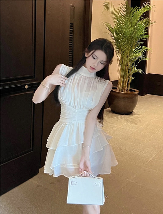 雪儿幽思 - 温柔仙女假两件长袖连衣裙  Gentle Fairy Two-Piece Effect Long Sleeve Dress