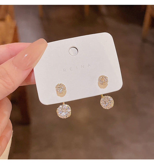 圆满如意 - 设计感后挂式耳环 Perfection - Designed Back Hoop Earrings