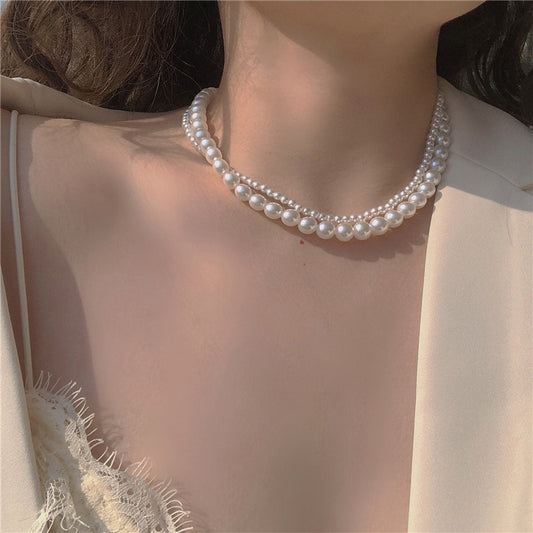 宫廷珠宝 - 复古宫廷风双层珍珠项链  Jewelry - Vintage Court Style Double Pearl Necklace