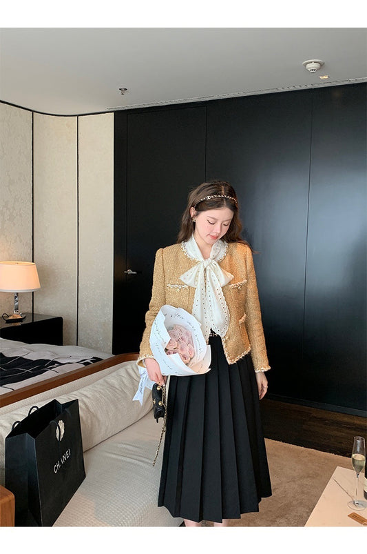 高雅富华 - 法式富家千金小香风花呢外套  French Aristocratic Coco-Style Bouclé Jacket